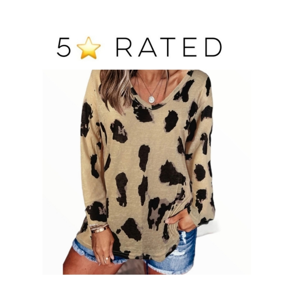 Boho V-Neck Long Sleeve Shirt - Picture 6 of 8
